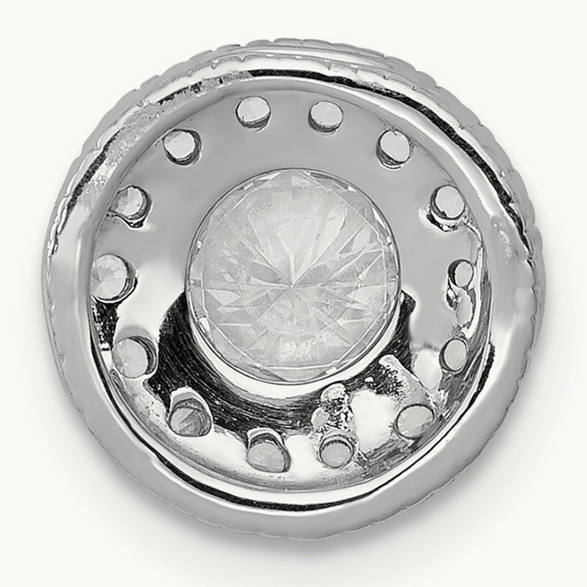 Round Halo Chain Slide, 0.50 ct tw Lab-Grown Diamond