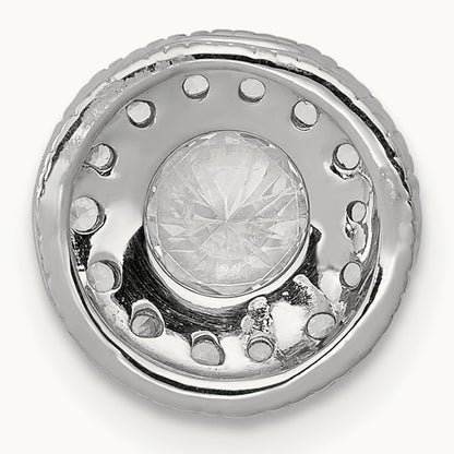 Round Halo Chain Slide, 0.50 ct tw Lab-Grown Diamond