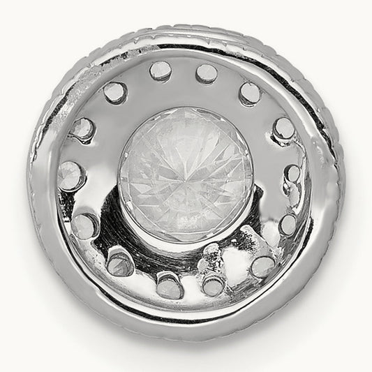Round Halo Chain Slide, 0.50 ct tw Lab-Grown Diamond
