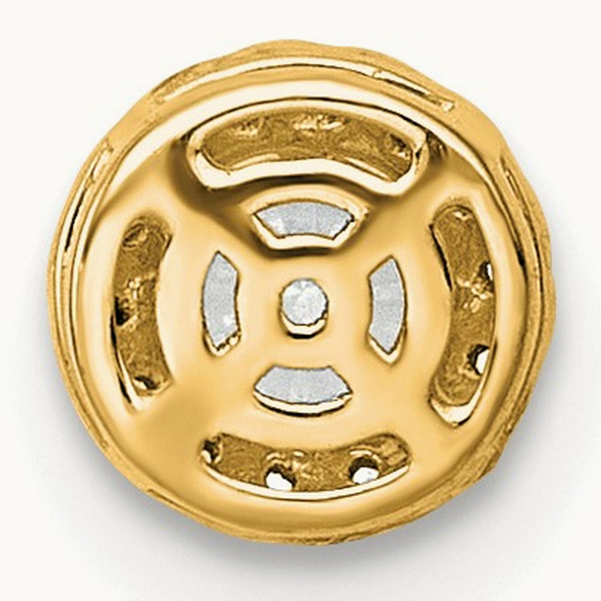 Round Halo Chain Slide Pendant, 0.25-5.00 ct tw Lab-Grown Diamond — 1/3 ct, VS (Best), 14K Yellow Gold