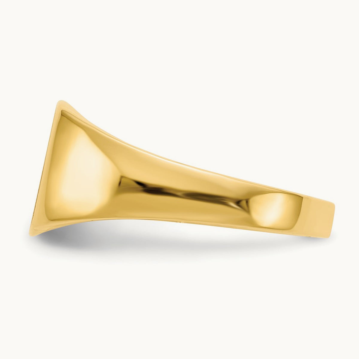 9.0x8. Closed Back Signet Ring, 5mm, 14K