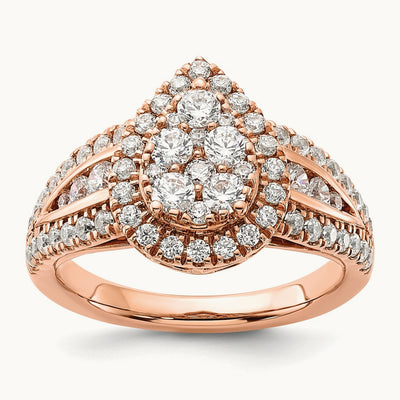 Cluster Engagement Ring, 1.25 ct tw Lab-Grown Diamond