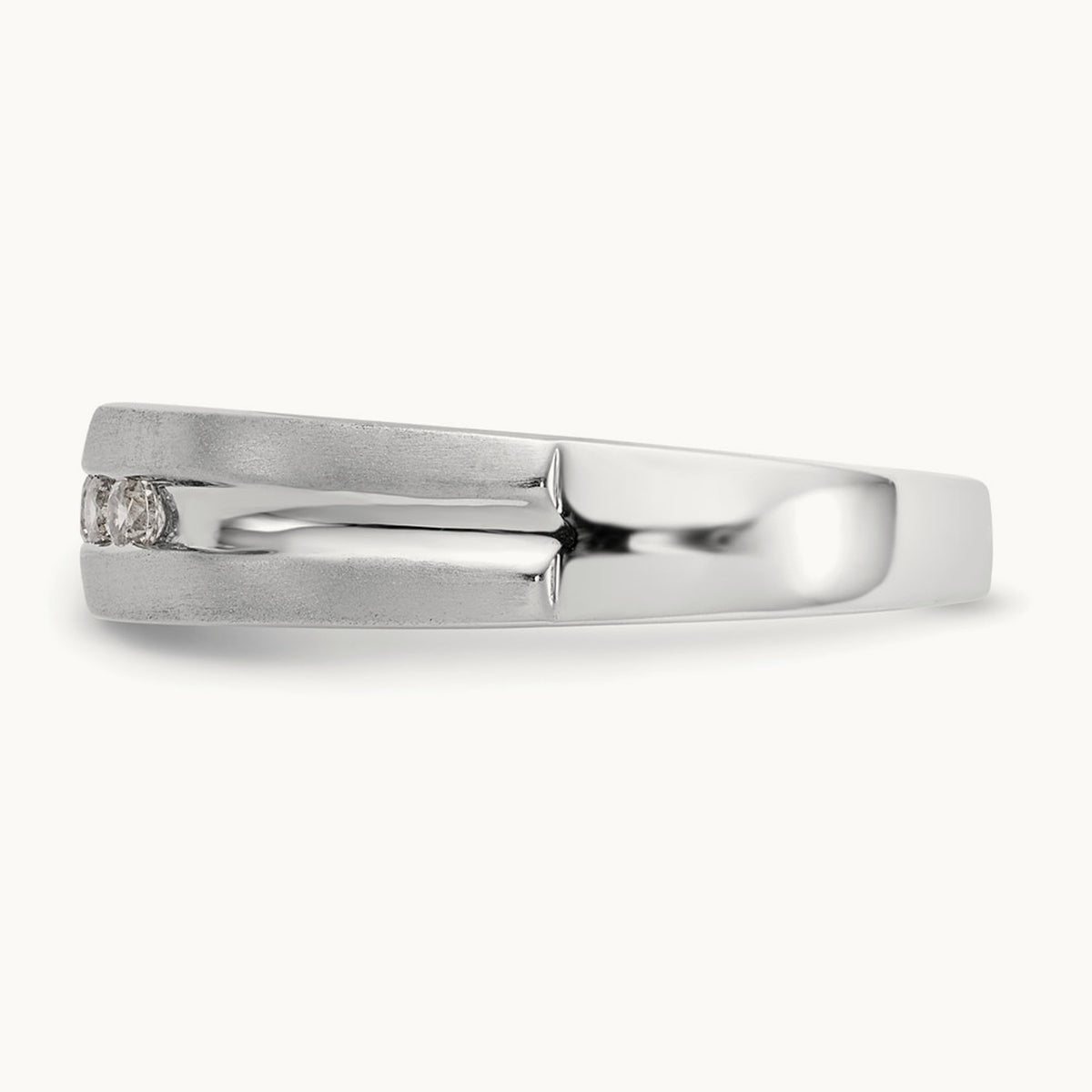 Diamond Men's Band, 14K White Gold