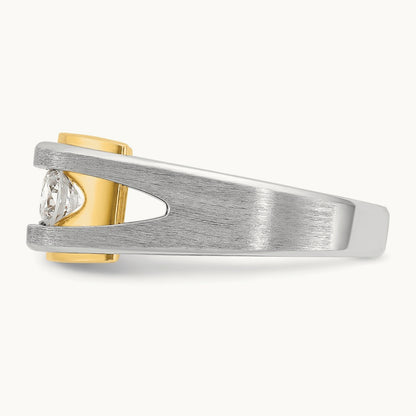 3 Stone Men's Ring, 1.00 ct tw Lab-Grown Diamond