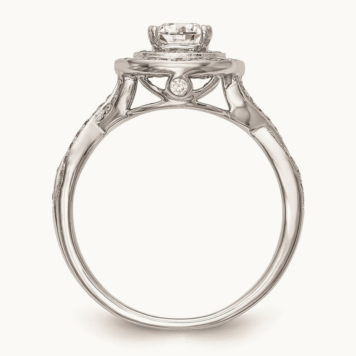 Cushion Halo Engagement Ring Mounting