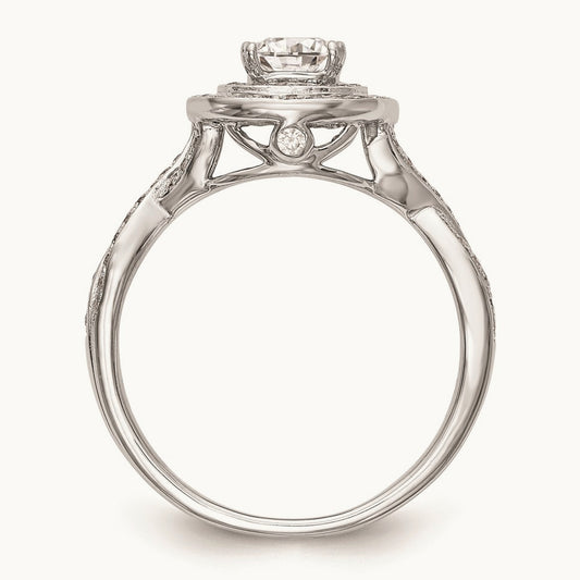 Cushion Halo Engagement Ring Mounting