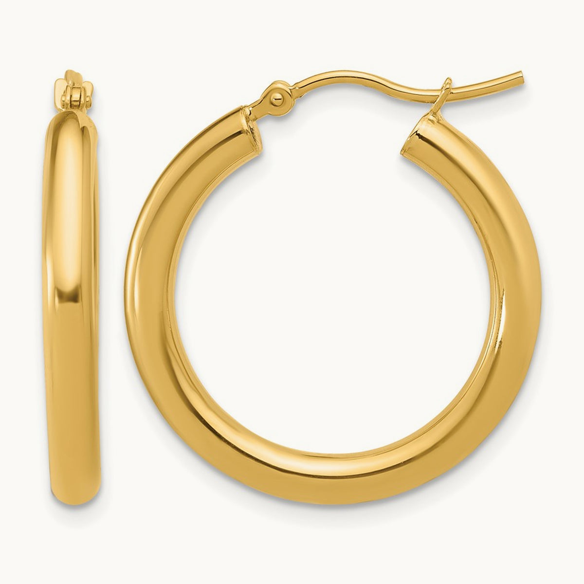 Polished Hinged Hoop Earrings, 10K — Leslie's
