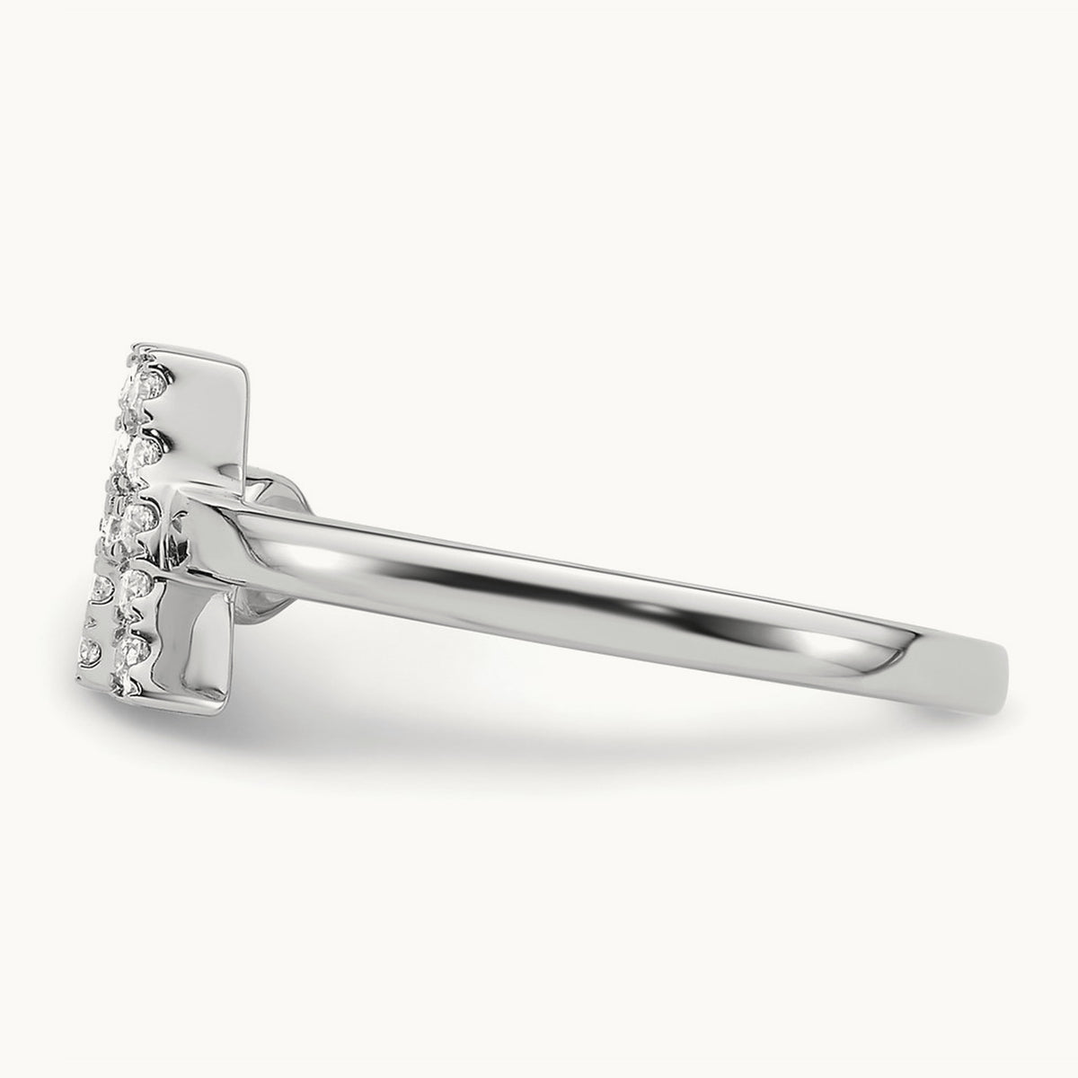 Initial A Adjustable Ring, 0.15 ct tw Lab-Grown Diamond