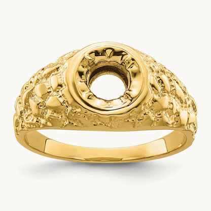 7/8 ct Center Men's Ring Mounting, 14K