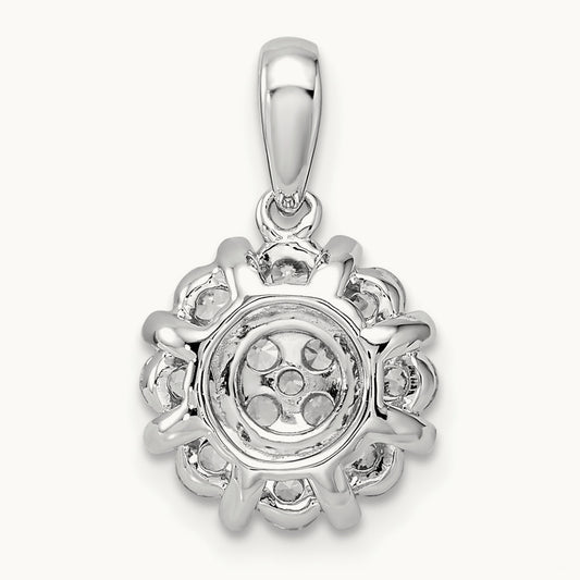 Halo Pendant, 0.50 ct tw Lab-Grown Diamond