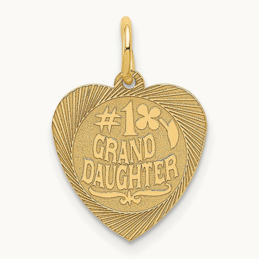 #1 GRANDDAUGHTER Charm, 14K