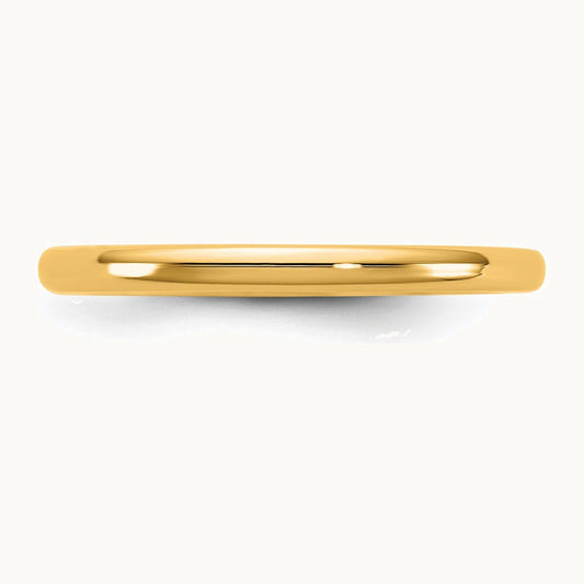 14KY 2mm European Comfort Fit Band