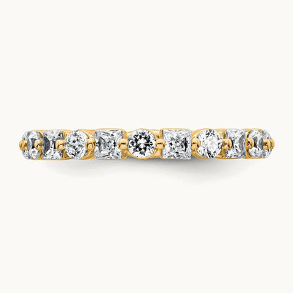 Wedding Band, 1.50 ct tw Lab-Grown Diamond — 14K Yellow Gold
