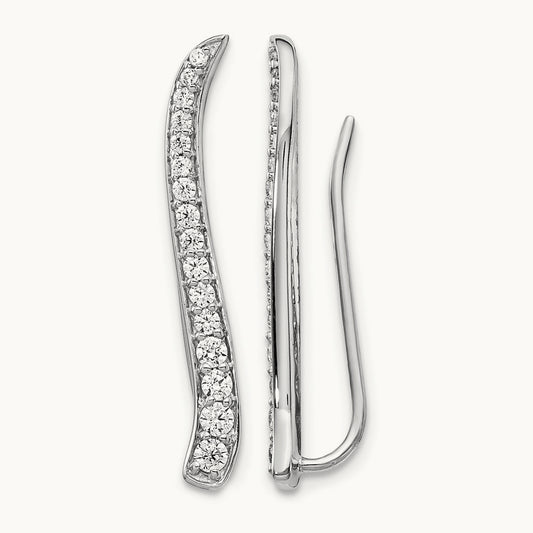 Earrings Climber, 0.50 ct tw Lab-Grown Diamond