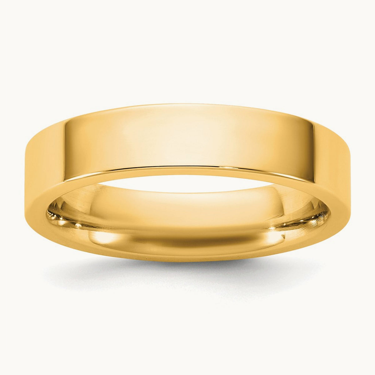 Standard Flat Comfort Fit Band, 4.5mm, 10K Yellow Gold