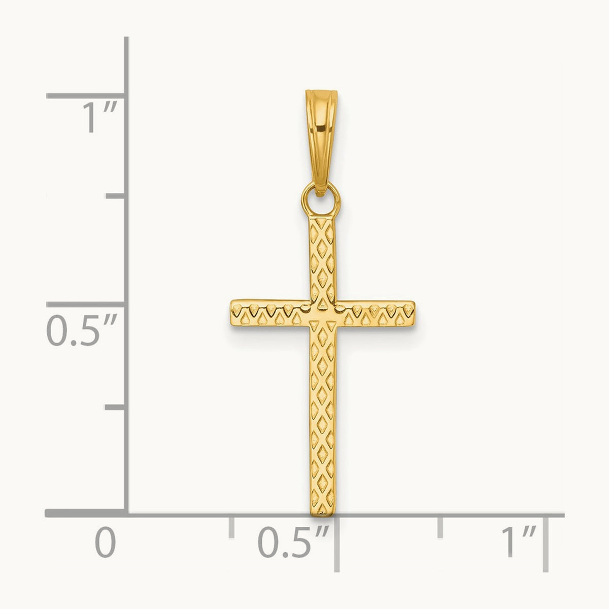 Polished Cross Pendant, 14K