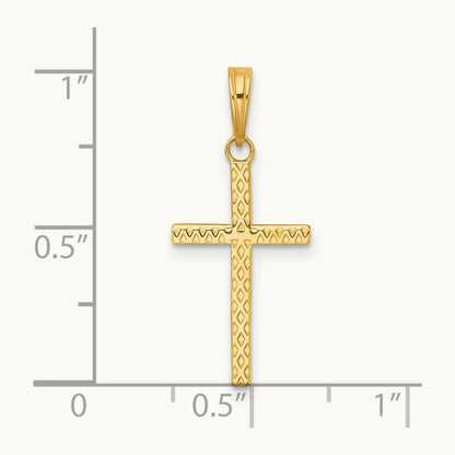 Polished Cross Pendant, 14K