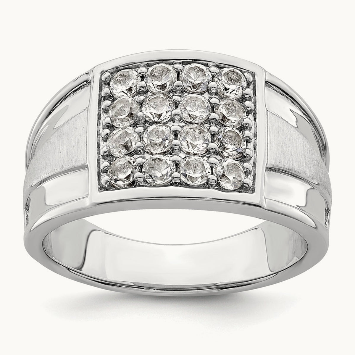 Cluster Men's Ring, 1.50 ct tw Lab-Grown Diamond