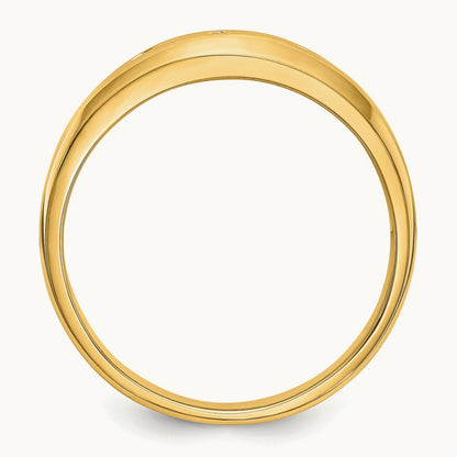 Diamond Men's Band, 14K Yellow Gold