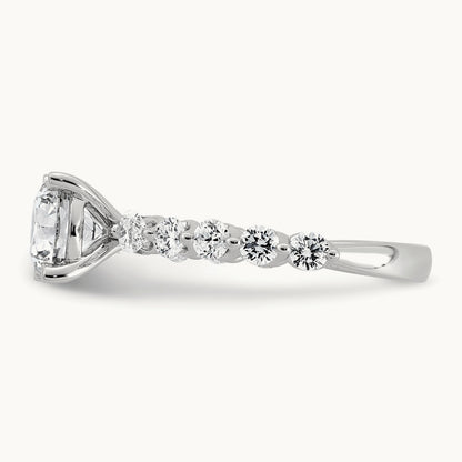 . Rd Center Engagement Ring, 2 1/4-5 1/8 ct Lab-Grown Diamond