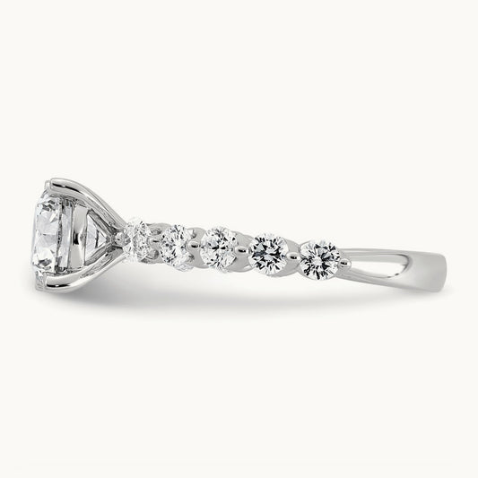 . Rd Center Engagement Ring, 2 1/4-5 1/8 ct Lab-Grown Diamond