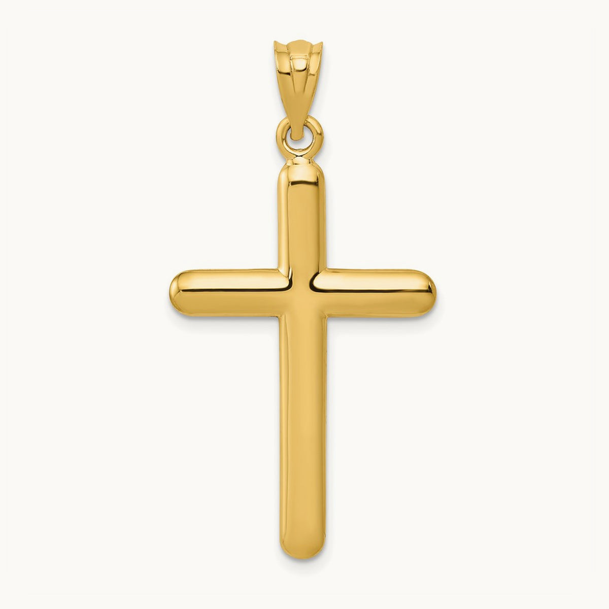 Polished Cross Pendant, 14K