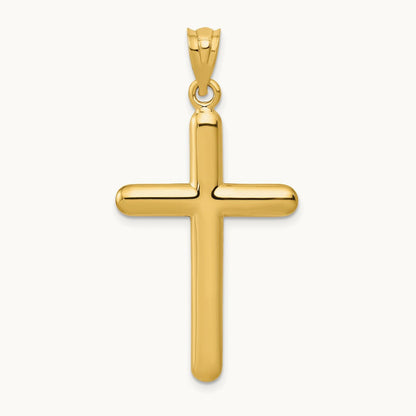 Polished Cross Pendant, 14K