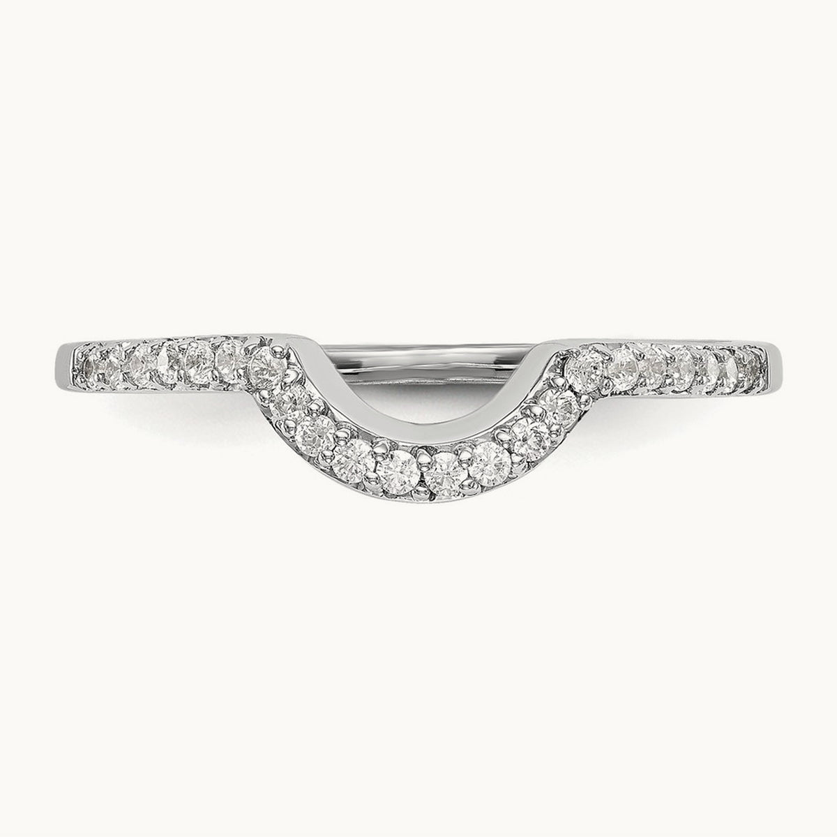 Diamond Wedding Band, 14K White Gold