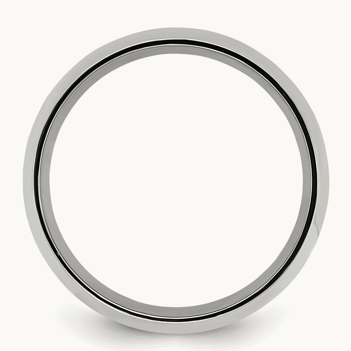 IP-plated Grooved Polished Band, 8mm, Titanium Yellow