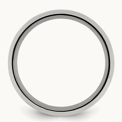 IP-plated Grooved Polished Band, 8mm, Titanium Yellow