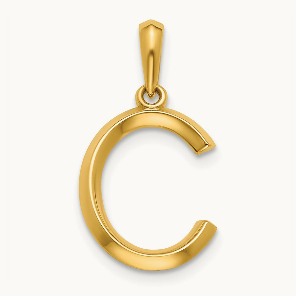 Fancy Letter C, 14K Yellow Gold
