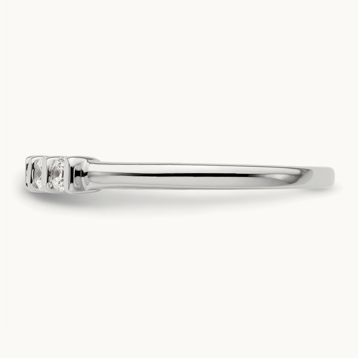 5-Stone Diamond Band, 14K White Gold