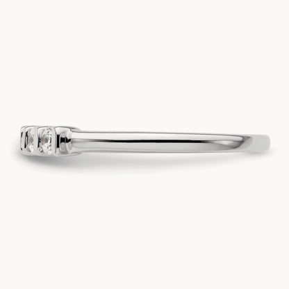 5-Stone Diamond Band, 14K White Gold