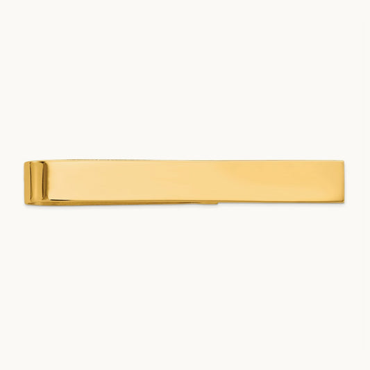 Men's Polished Tie Bar — 14K Yellow Gold