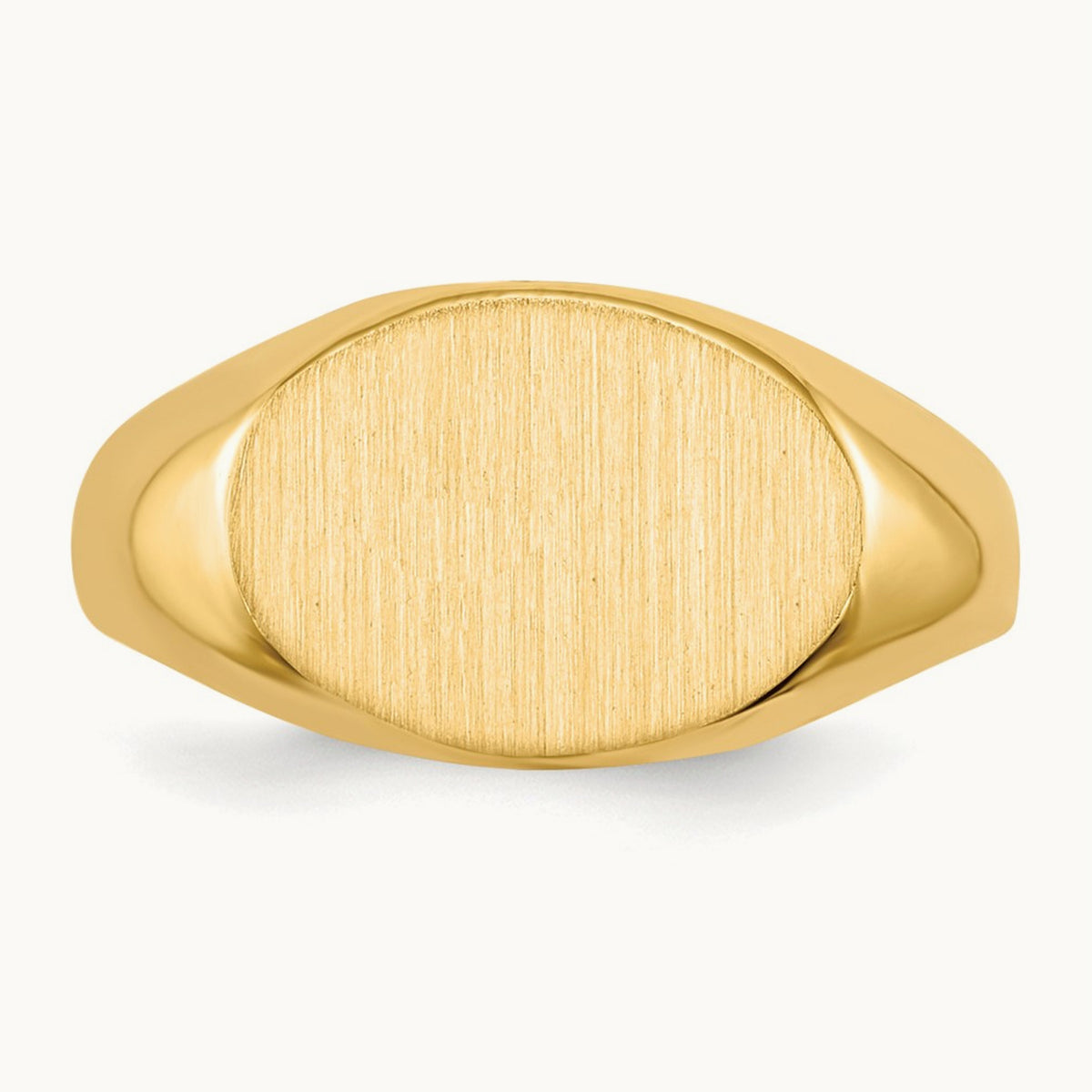 Closed Back Child's Signet Ring — 14K Yellow Gold, 11.0x7.5mm, 3.5