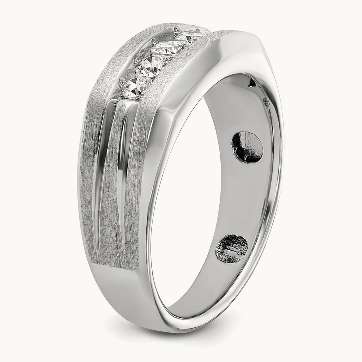 5 Stone Men's Ring, 0.50 ct tw Lab-Grown Diamond
