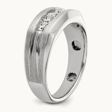 5 Stone Men's Ring, 0.50 ct tw Lab-Grown Diamond