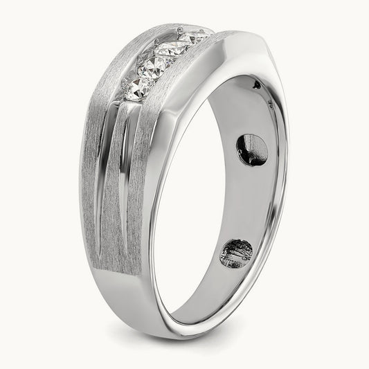 5 Stone Men's Ring, 0.50 ct tw Lab-Grown Diamond