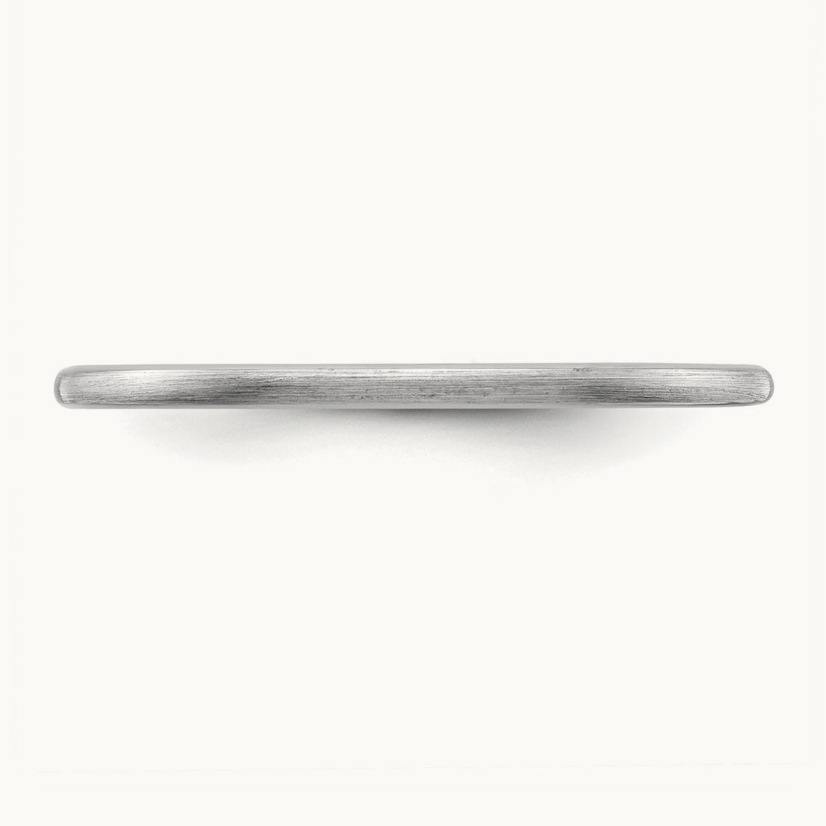 Half Round Satin Stackable Band — 10K White Gold