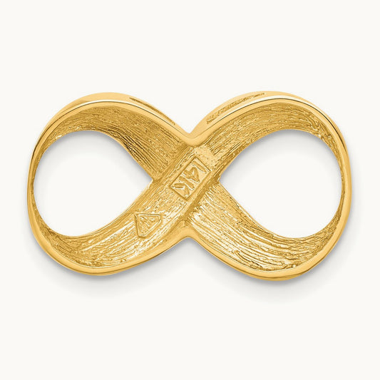 Infinity Figure Eight Polished and Textured Slide, 14K