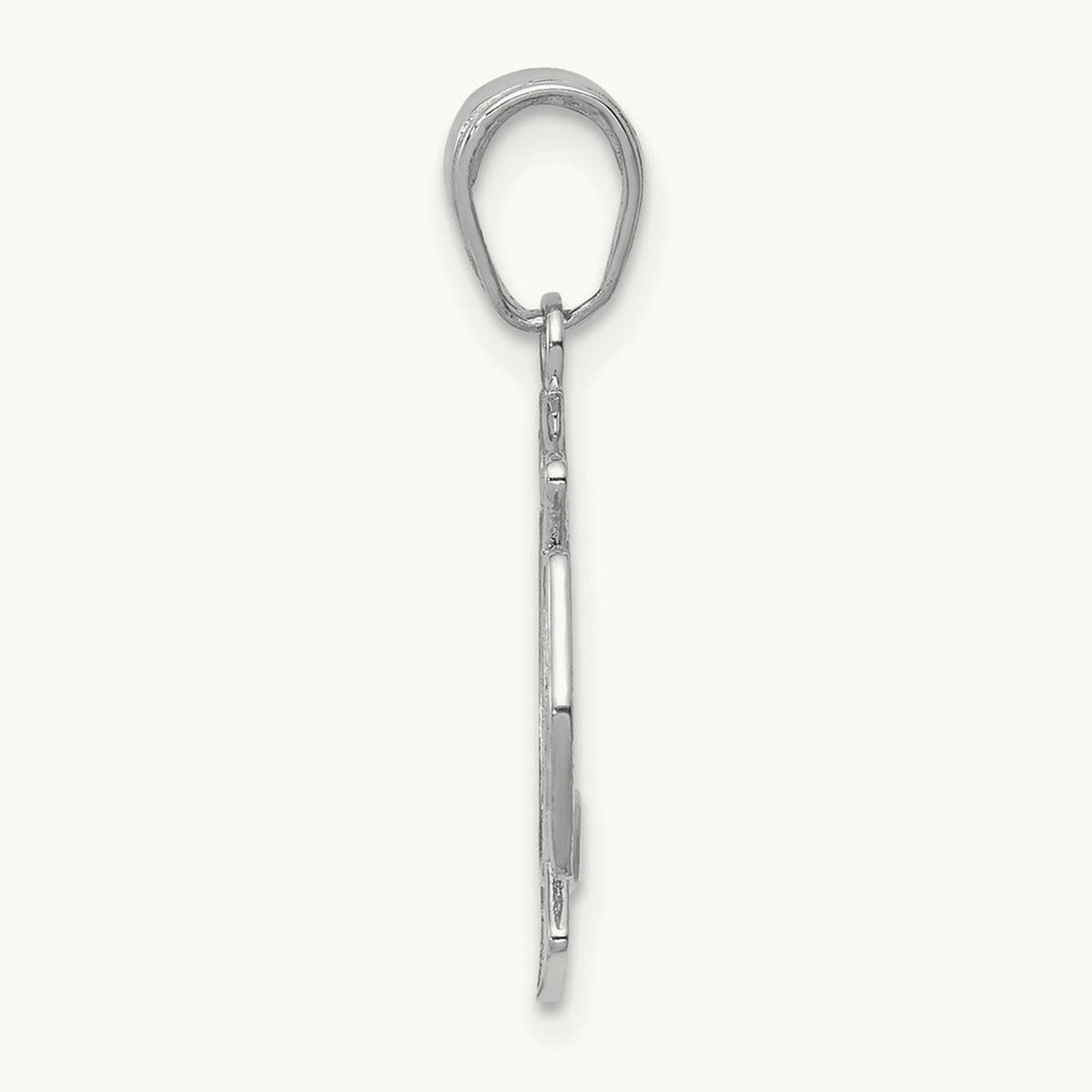 Small St. Florian Badge Pendant, 14K White Gold