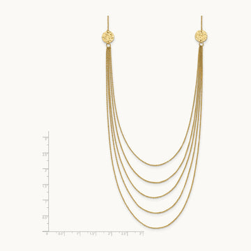 Five Strand Necklace, 14K