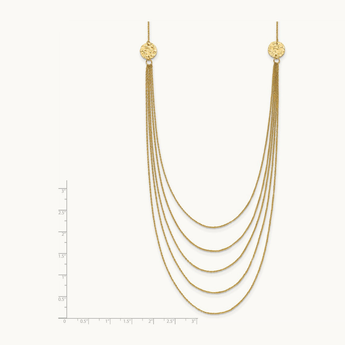 Five Strand Necklace, 14K