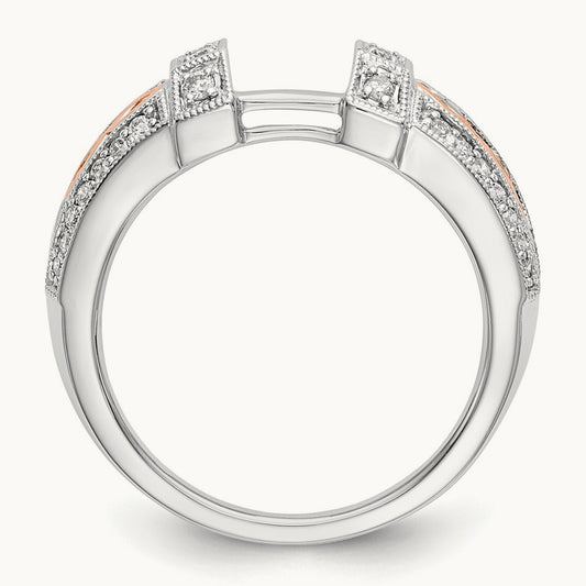 Diamond Wrap, 14K White Gold with Rose Gold
