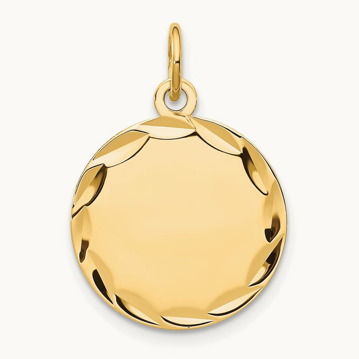 Etched .027 Gauge Engravable Round Disc Charm — 23mm