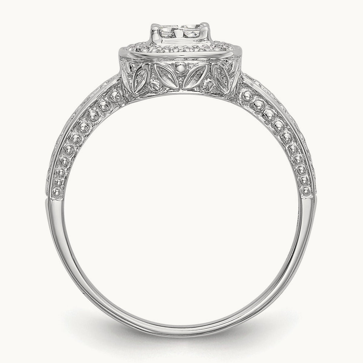 Complete Diamond Cluster Engagement Ring — photo set