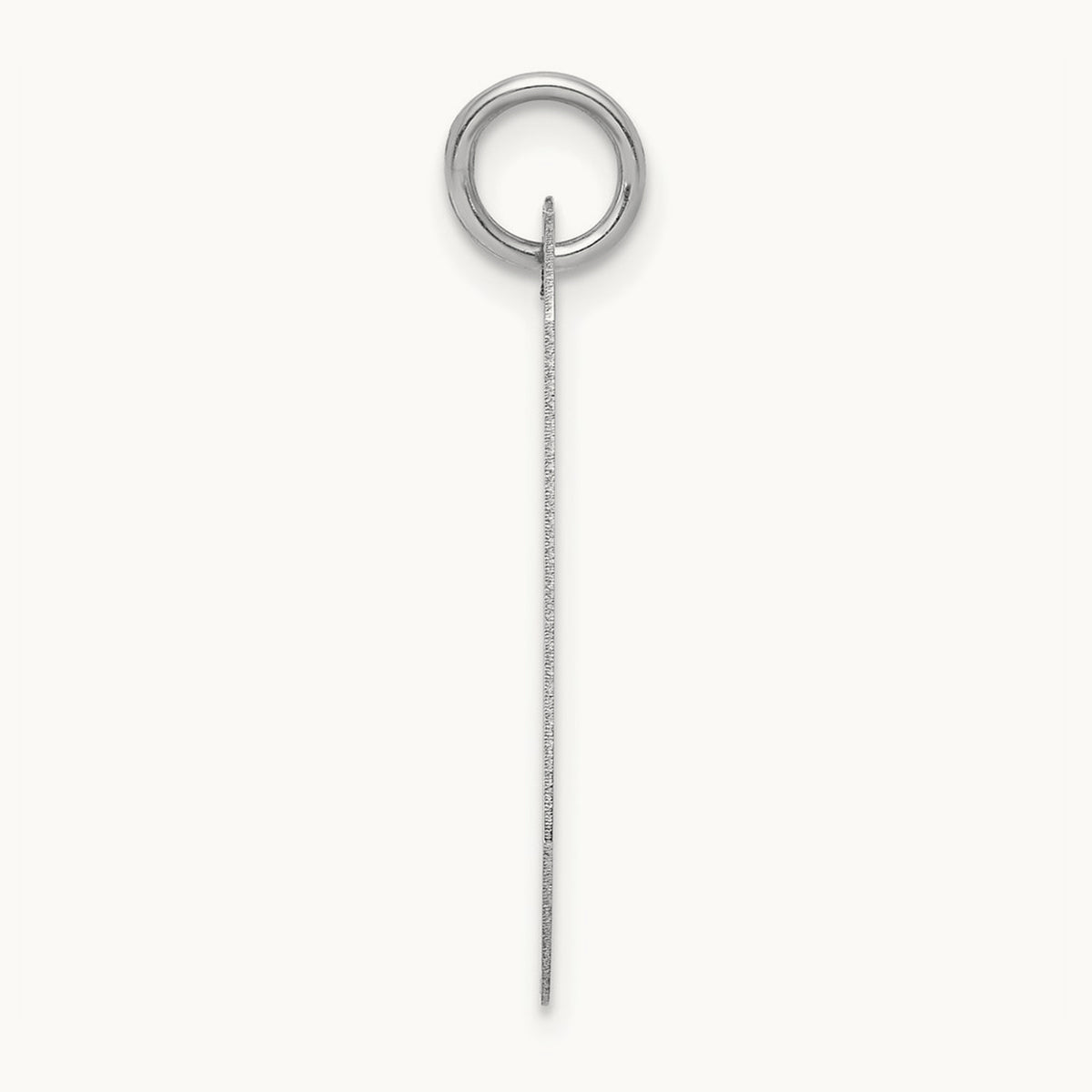 Plain .027 Gauge Engraveable Dog Tag Disc Charm — 14K White Gold, 26.8mm