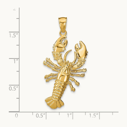 Lobster Pendant, 14K