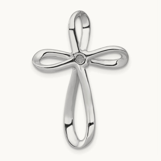 1/6ct. Diamond Cross Chain Slide — photo set