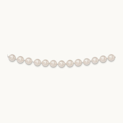 8- Round White Saltwater Akoya Cultured Pearl 16in Necklace, 9mm, 14K